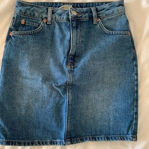 Topshop MOTO Skirt in Medium Blue